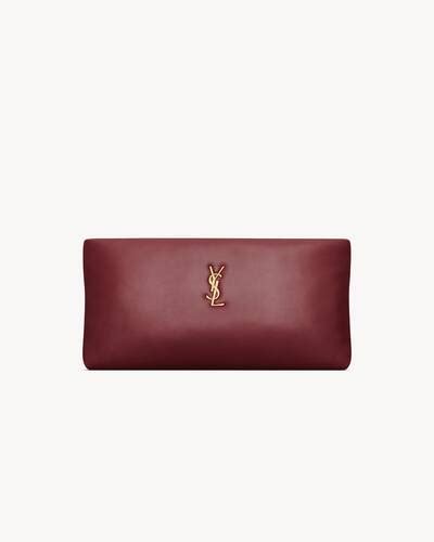 pochette ysl rouge|CALYPSO long pouch in lambskin .